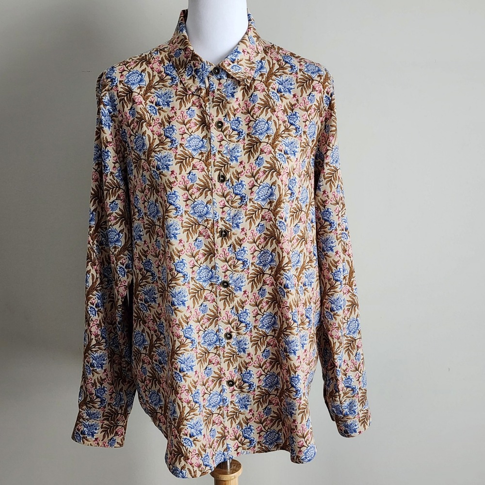 Ariat Homestyle Button Up Shirt Womens Medium Floral Thistle Western Cowgirl